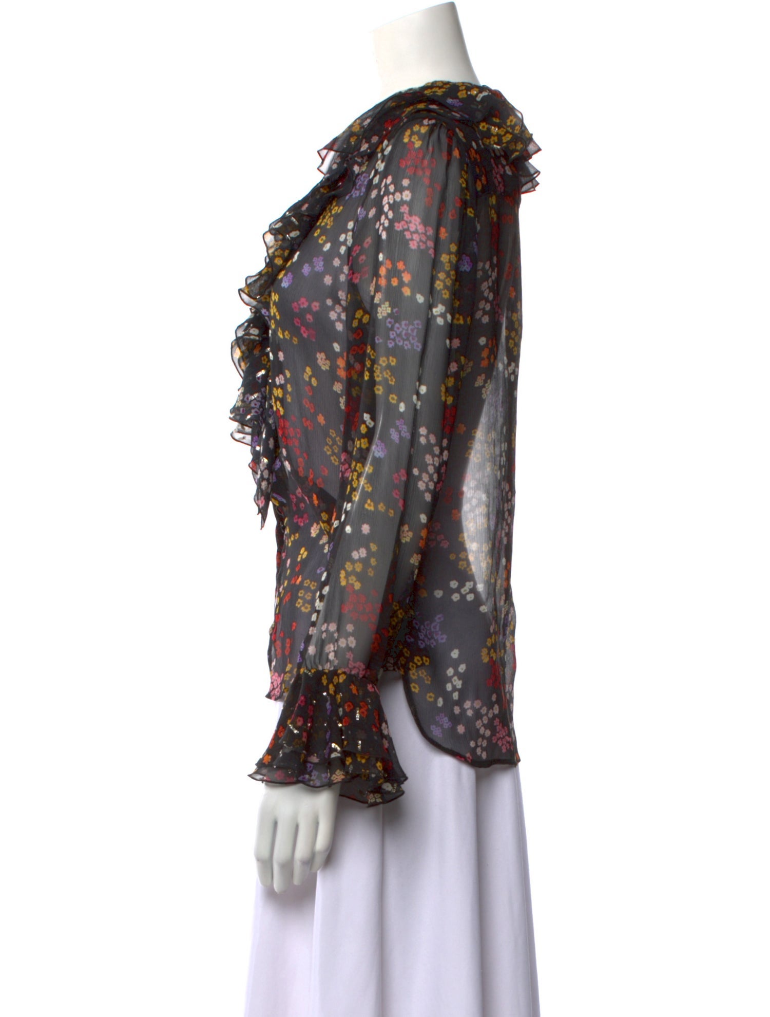 See by Chloé Floral Print V-Neck Blouse