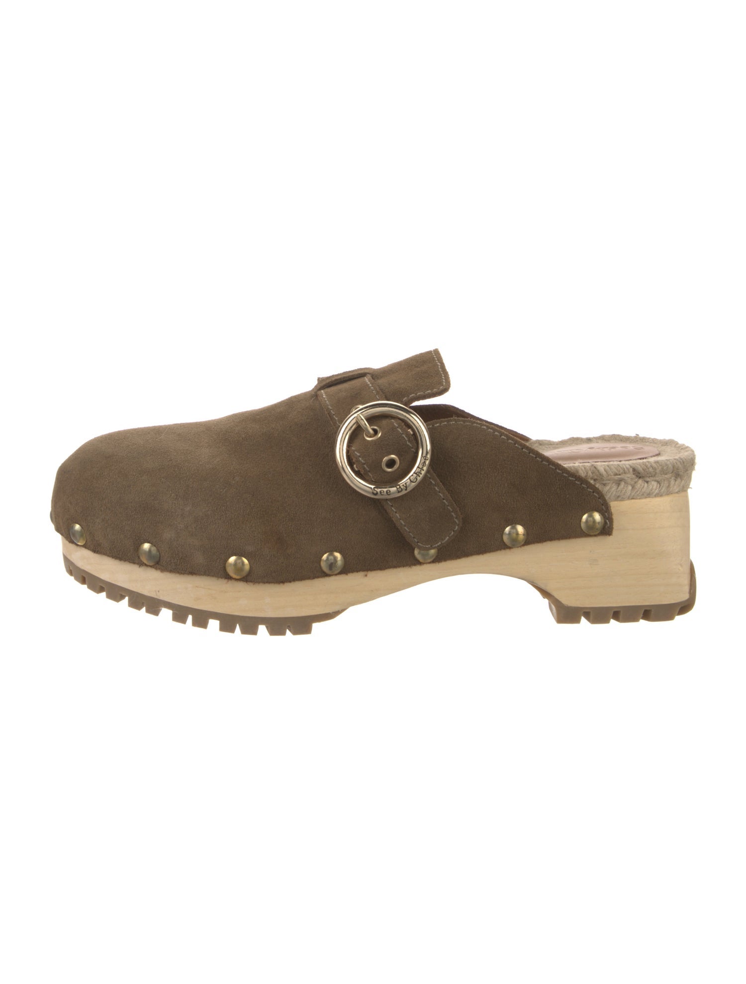 See by Chloé Suede Studded Accents Mules