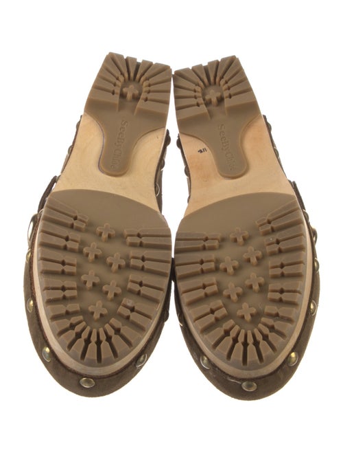 See by Chloé Suede Studded Accents Mules