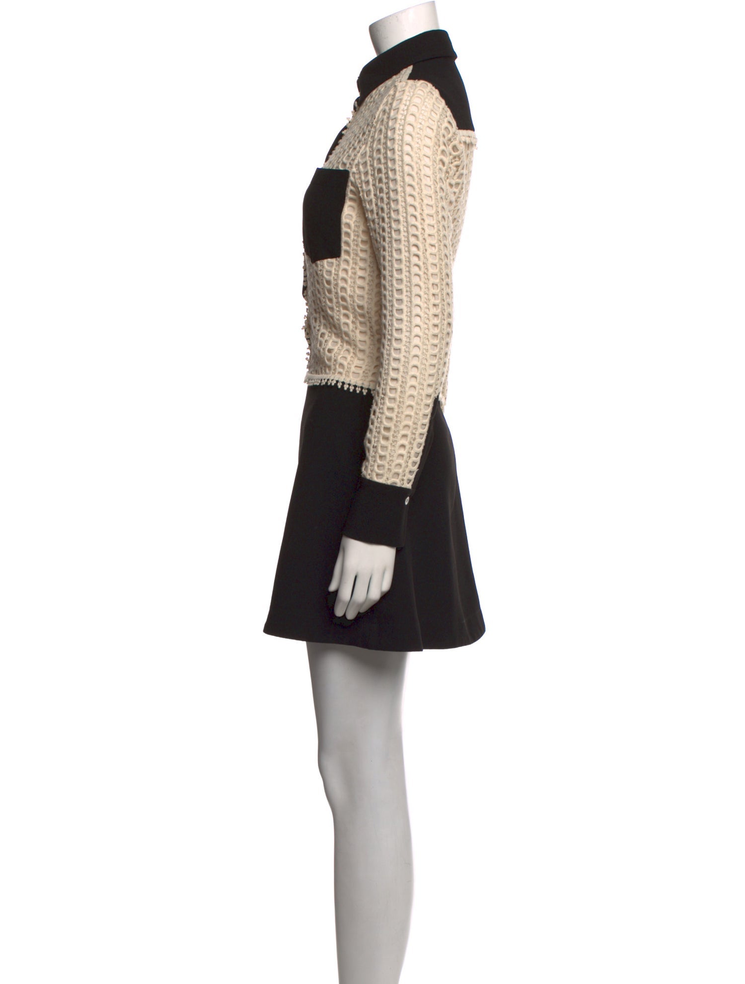 See by Chloé Colorblock Pattern Mini Dress