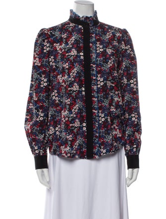 See by Chloé Silk Floral Print Blouse