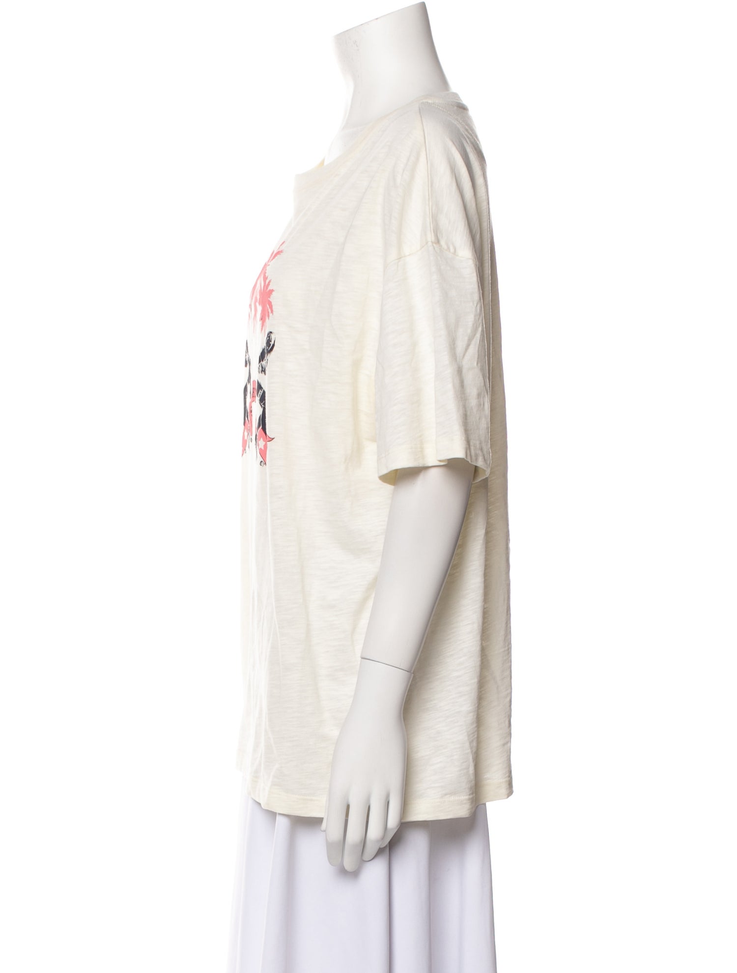 See by Chloé Graphic Print Bateau Neckline T-Shirt