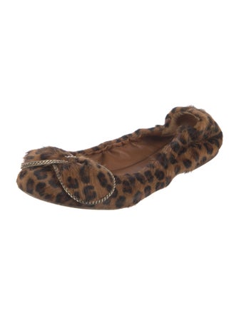 See by Chloé Ponyhair Animal Print Ballet Flats
