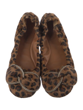 See by Chloé Ponyhair Animal Print Ballet Flats