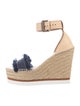 See by Chloé Denim Fringe Trim Accent Espadrilles