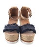 See by Chloé Denim Fringe Trim Accent Espadrilles