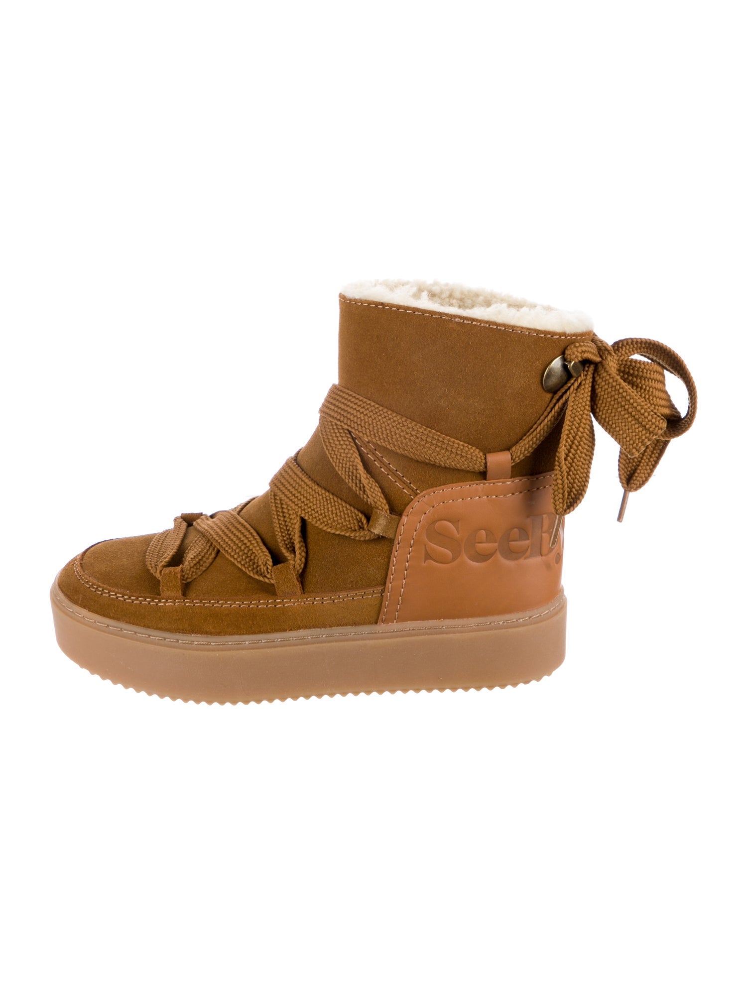 See by Chloé Suede Lace-Up Boots