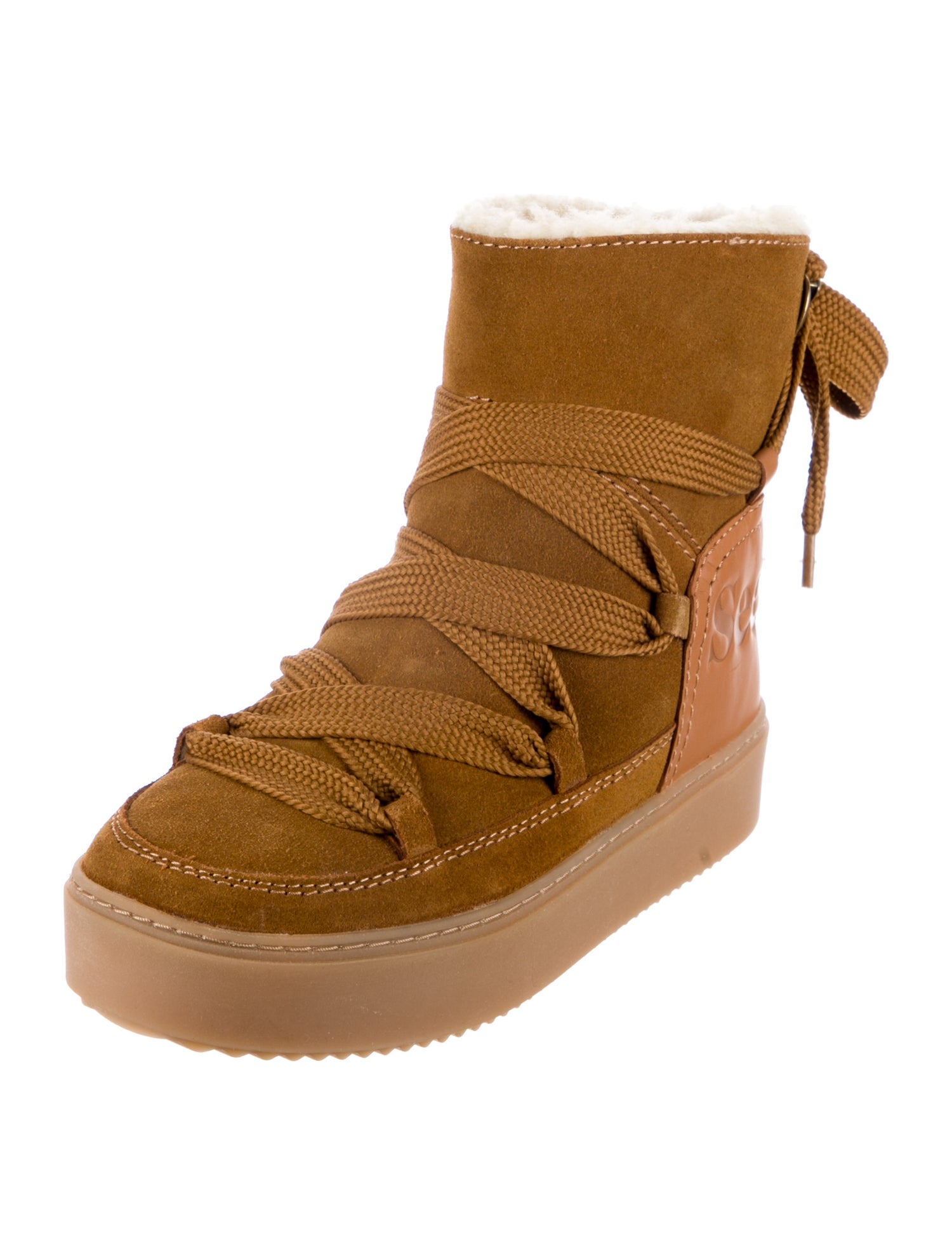 See by Chloé Suede Lace-Up Boots