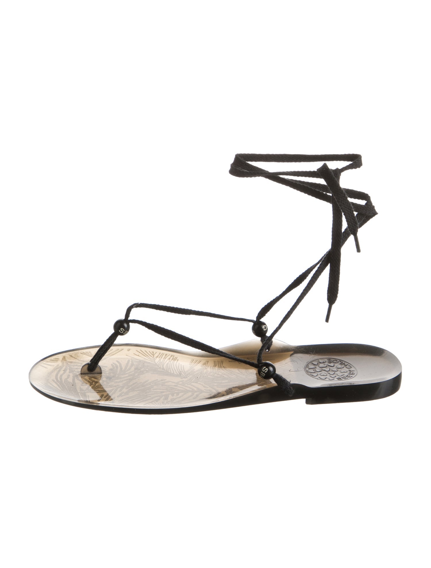See by Chloé Rubber T-Strap Sandals