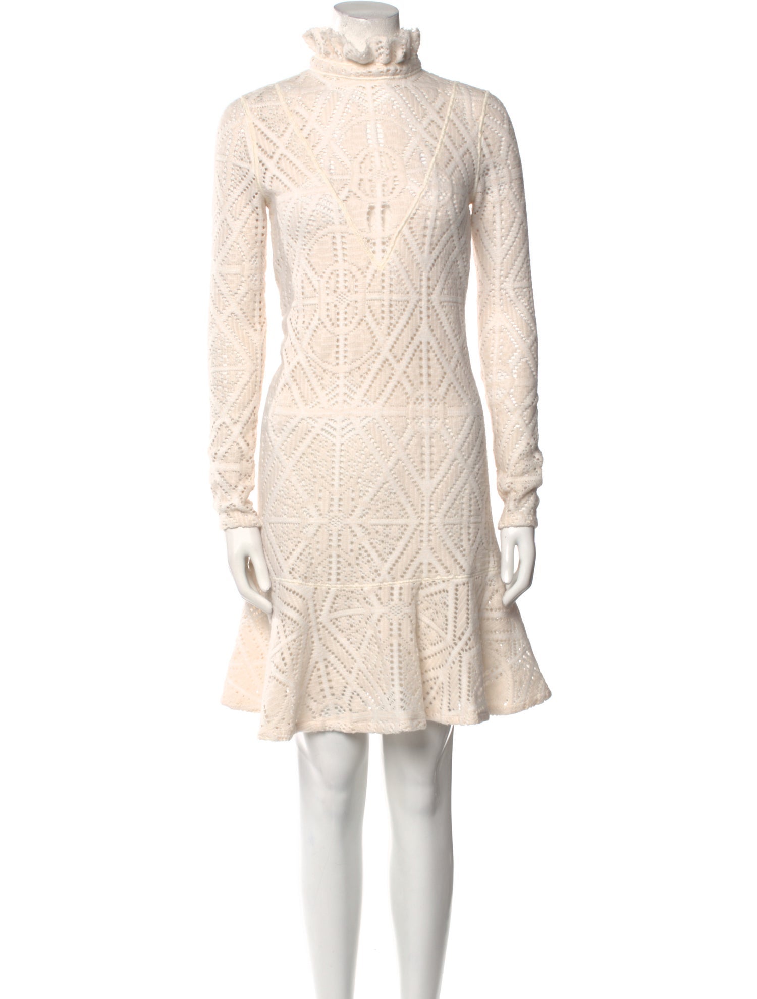 See by Chloé Lace Pattern Mini Dress