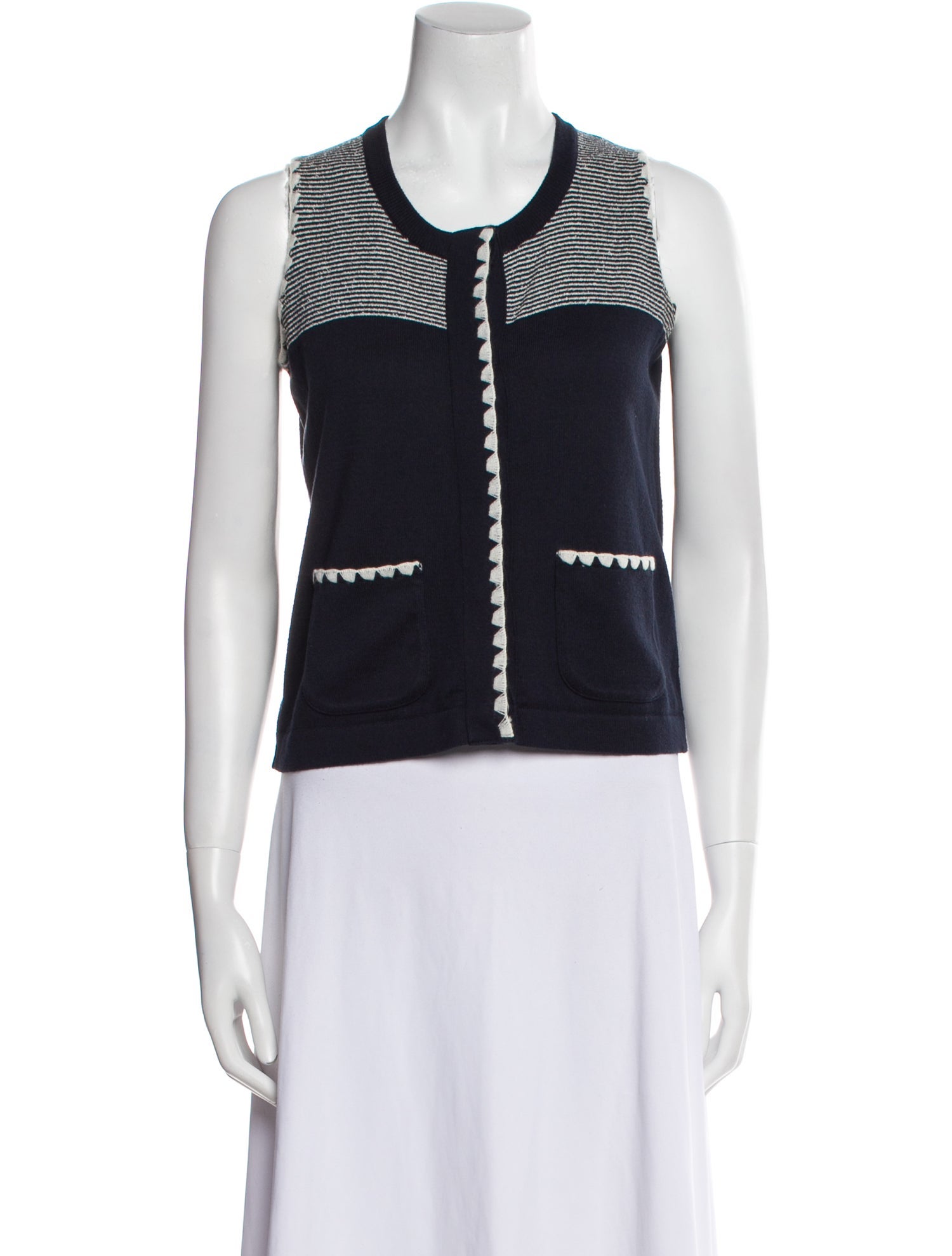 See by Chloé Crew Neck Sleeveless Crop Top
