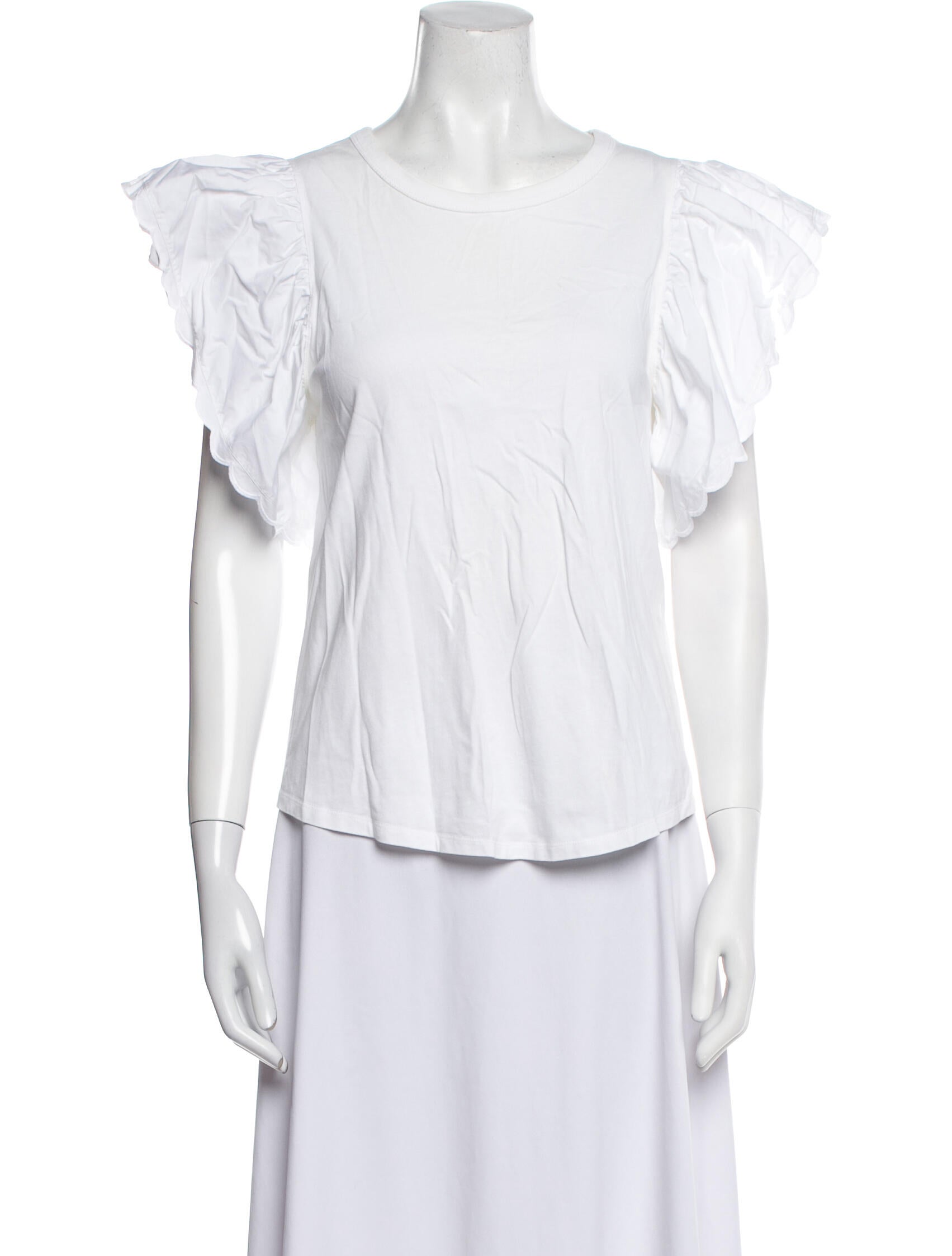 See by Chloé Crew Neck Short Sleeve Blouse