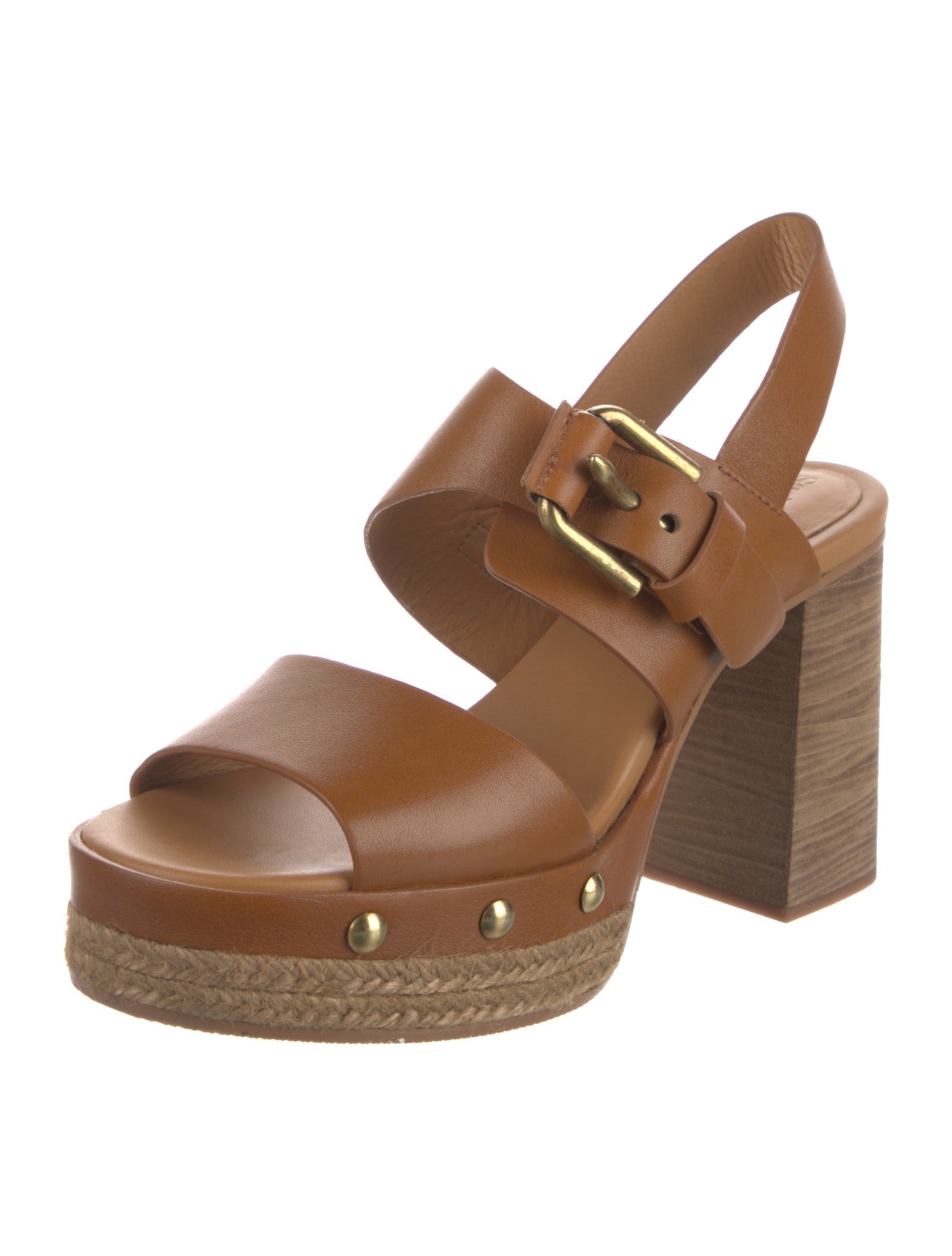 See by Chloé Leather Studded Accents Sandals