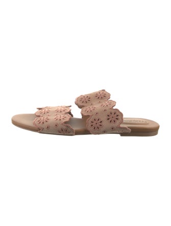 See by Chloé Suede Embroidered Accent Slides