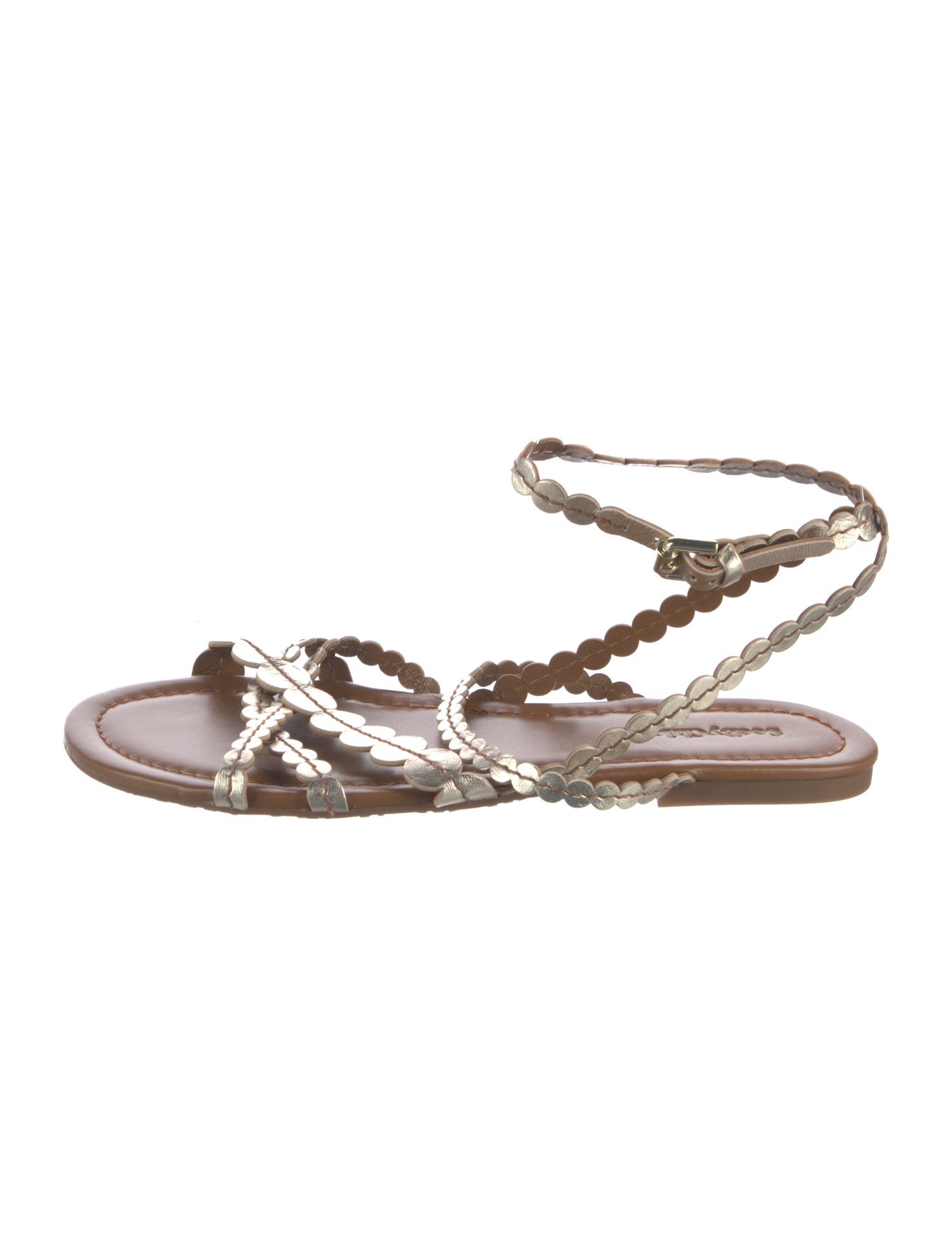 See by Chloé Leather Scalloped Accent Gladiator Sandals