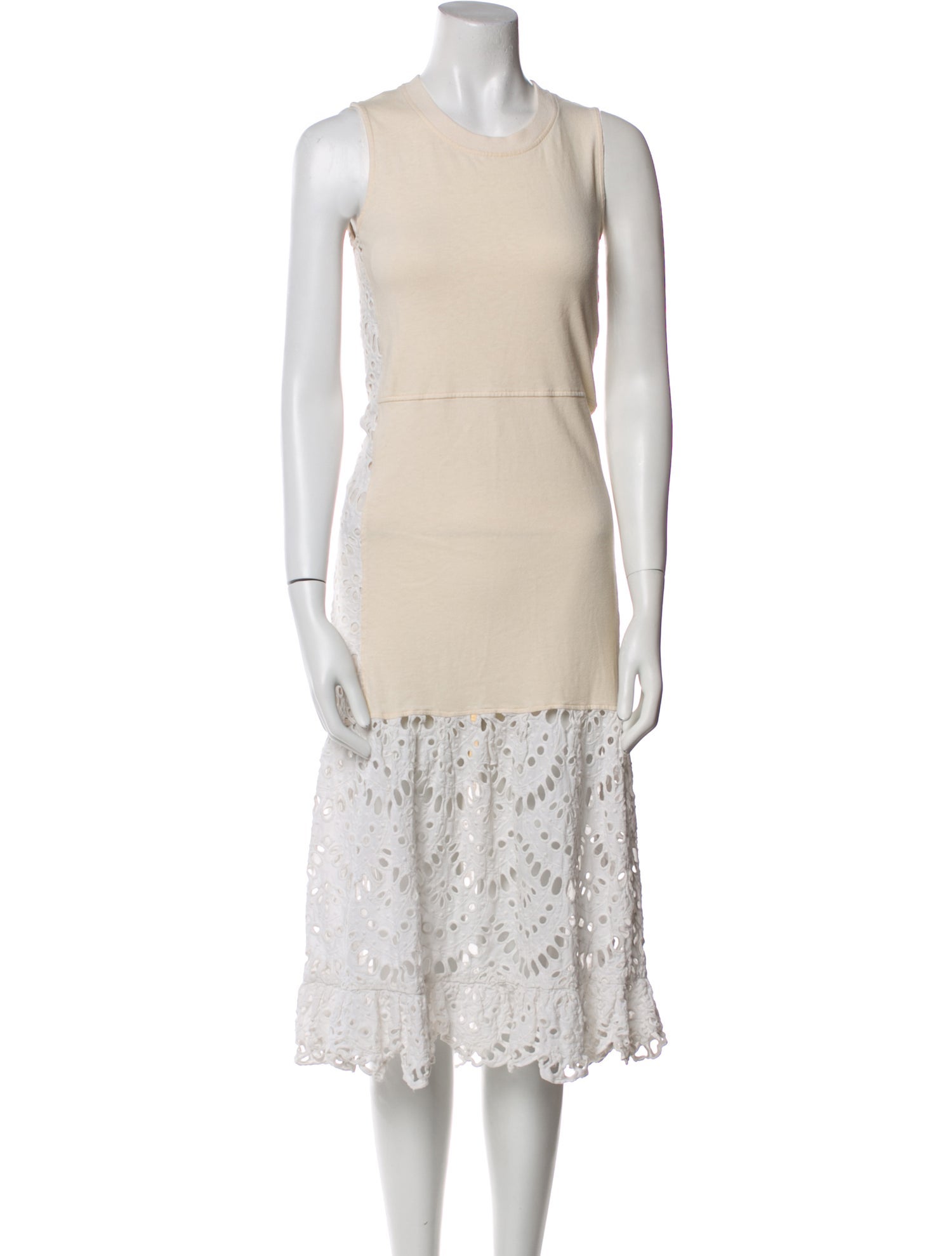 See by Chloé Crew Neck Midi Length Dress