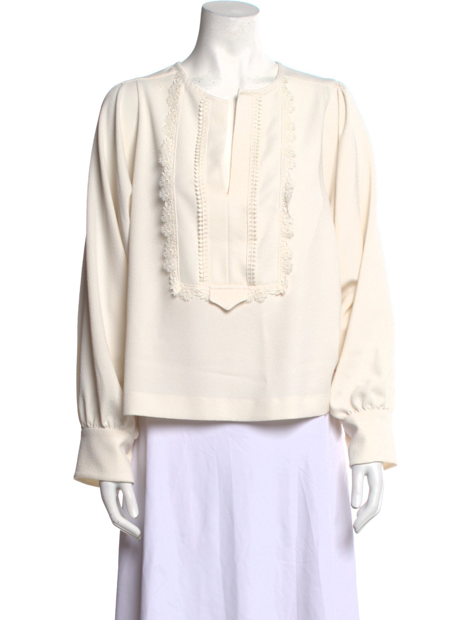 See by Chloé Crew Neck Long Sleeve Blouse