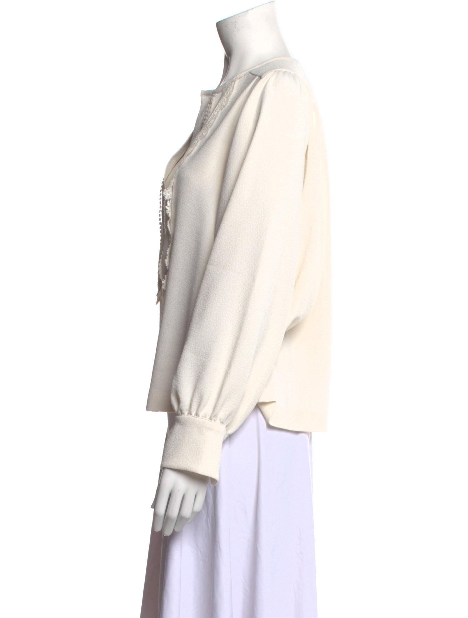 See by Chloé Crew Neck Long Sleeve Blouse
