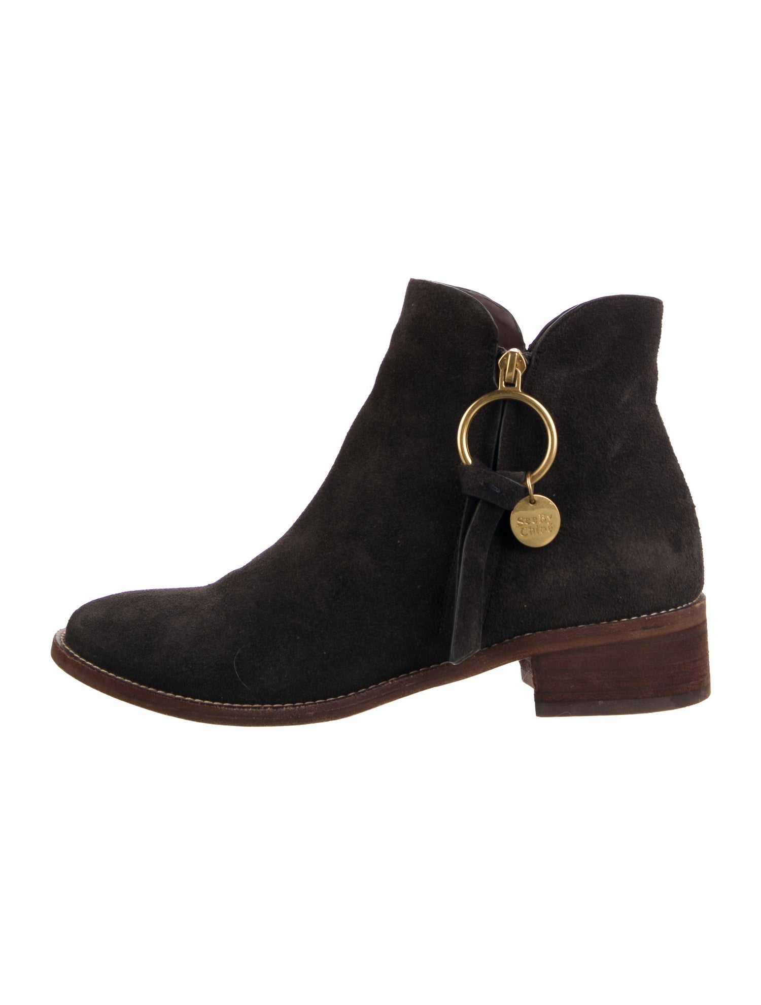 See by Chloé Suede Moto Boots