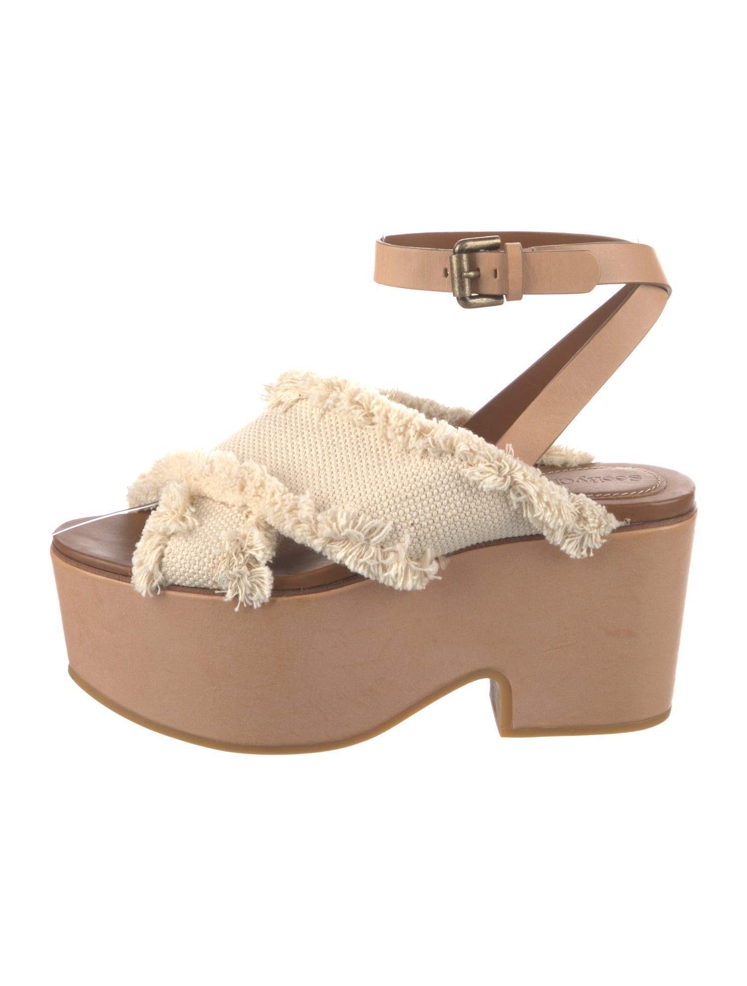 See by Chloé Raw-Edge Trim Sandals