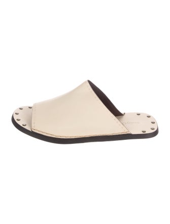 See by Chloé Leather Studded Accents Slippers