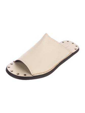 See by Chloé Leather Studded Accents Slippers