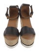 See by Chloé Leather Whipstitch Trim Espadrilles