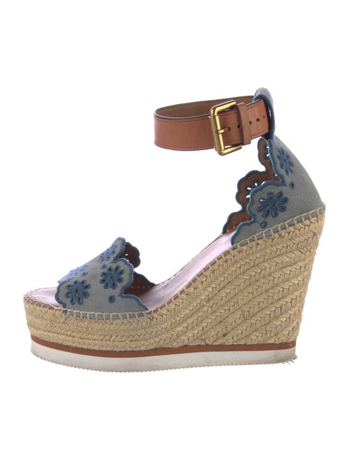 See by Chloé Suede Colorblock Pattern Espadrilles