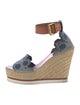 See by Chloé Suede Colorblock Pattern Espadrilles