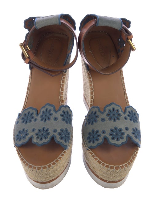 See by Chloé Suede Colorblock Pattern Espadrilles