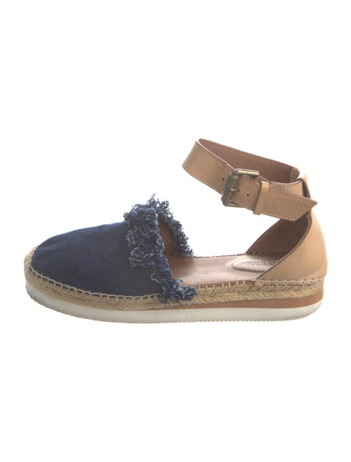 See by Chloé Denim Colorblock Pattern Espadrilles