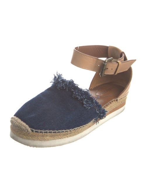 See by Chloé Denim Colorblock Pattern Espadrilles