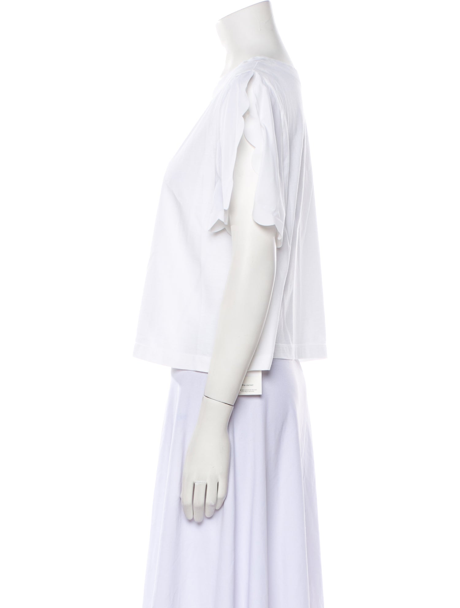 See by Chloé Bateau Neckline Short Sleeve T-Shirt