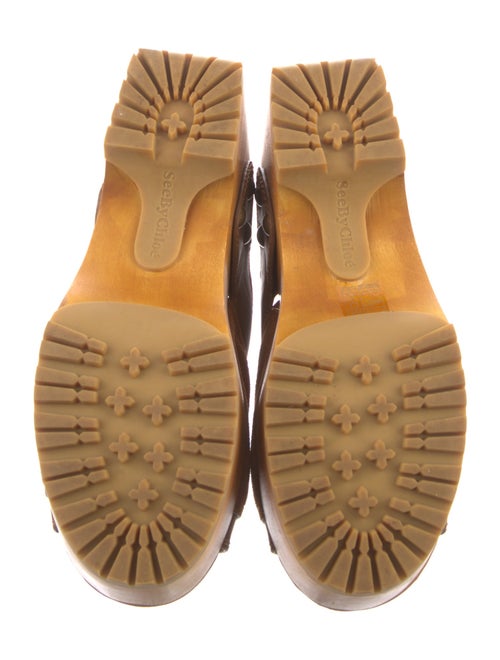 See by Chloé Suede Studded Accents Slides