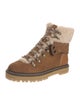 See by Chloé Suede Colorblock Pattern Hiking Boots