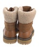 See by Chloé Suede Colorblock Pattern Hiking Boots