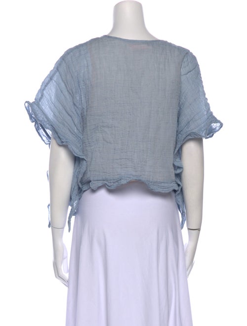 See by Chloé V-Neck Three-Quarter Sleeve Crop Top