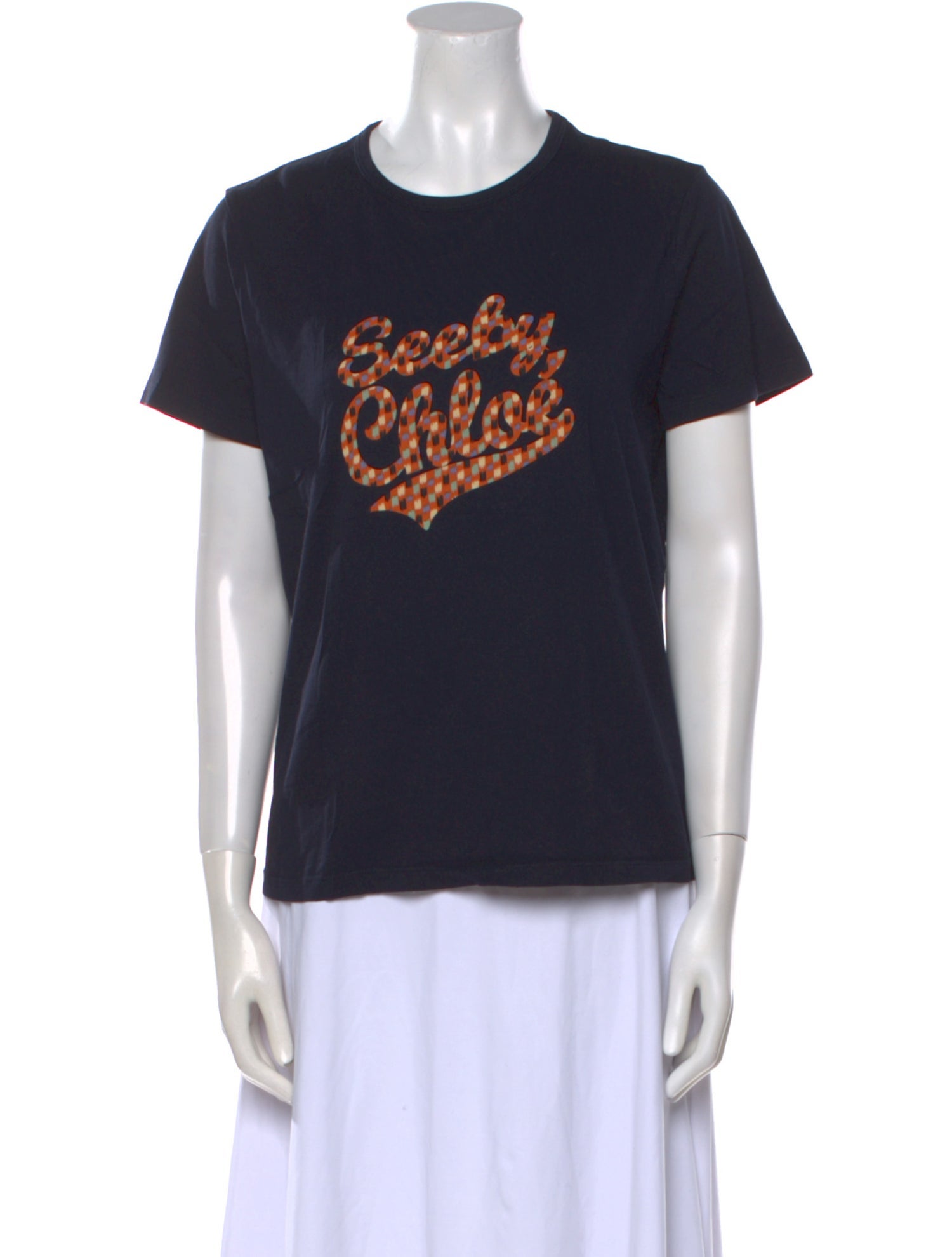 See by Chloé Graphic Print Crew Neck T-Shirt