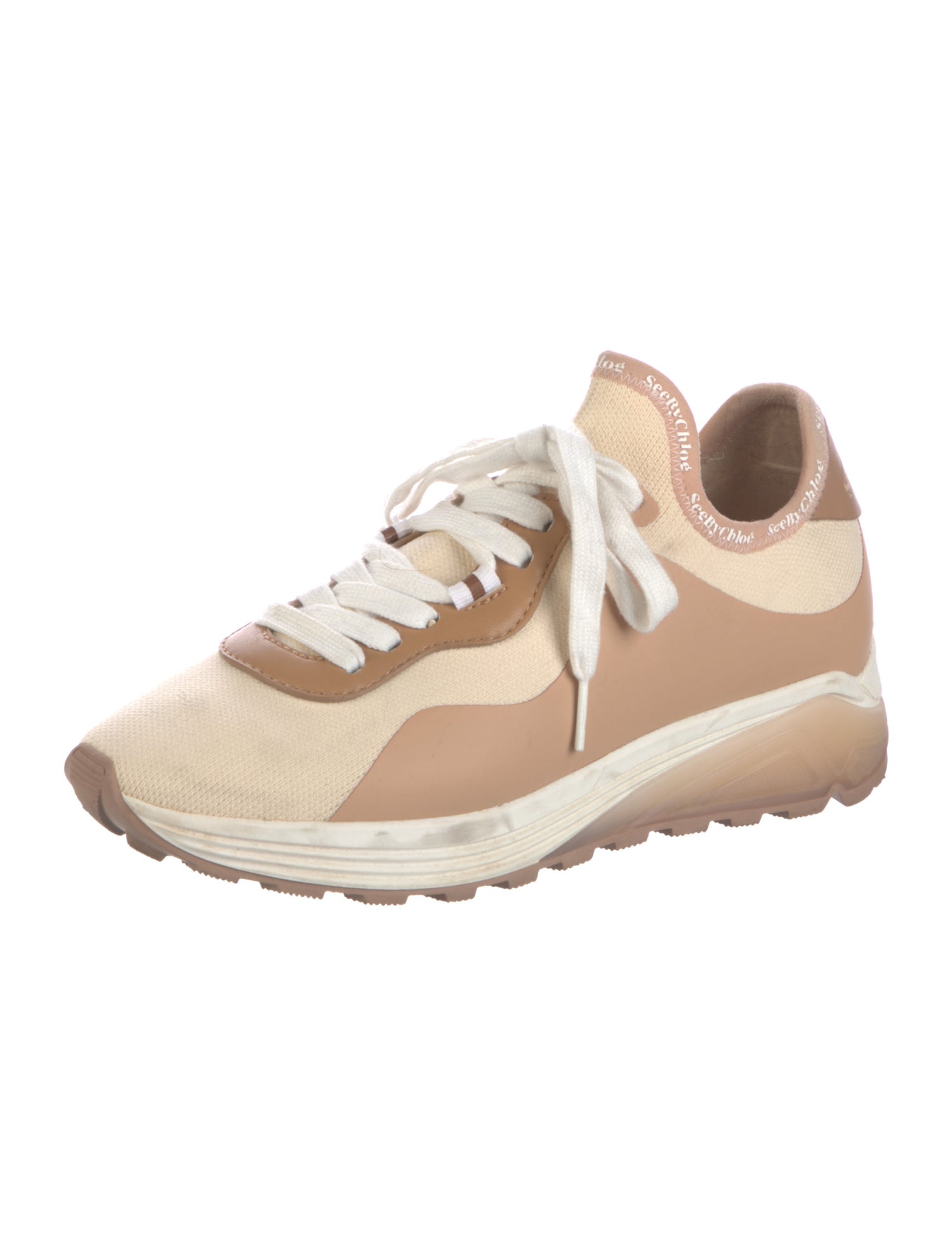 See by Chloé Mesh Colorblock Pattern Sneakers