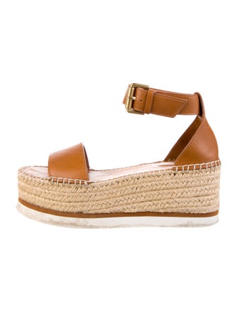 See by Chloé Leather Cutout Accent Espadrilles