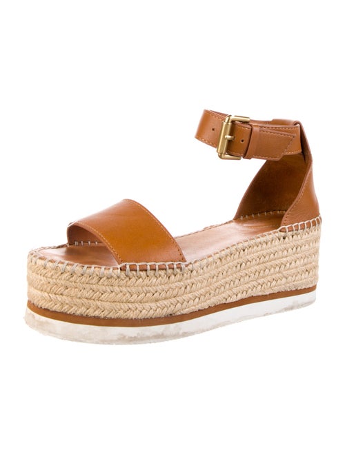See by Chloé Leather Cutout Accent Espadrilles