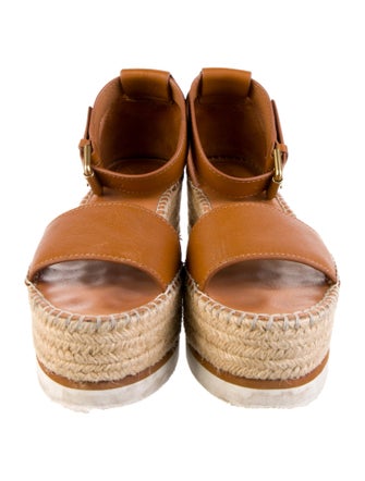 See by Chloé Leather Cutout Accent Espadrilles