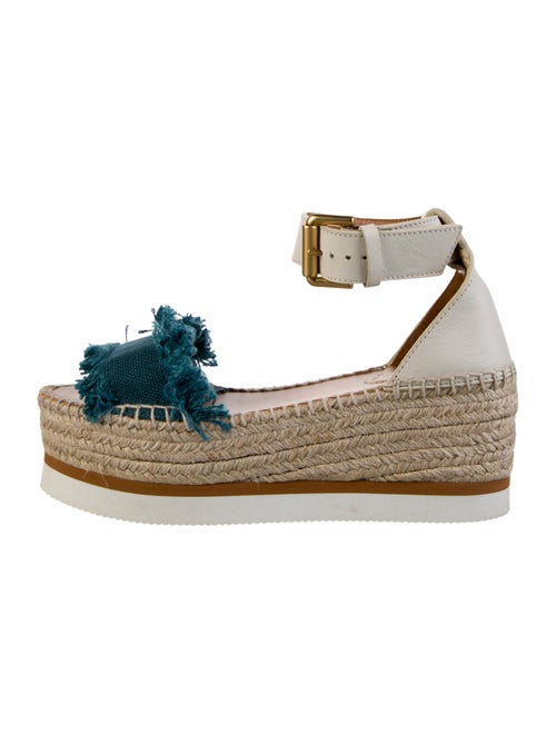 See by Chloé Leather Embroidered Accent Espadrilles