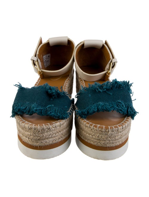 See by Chloé Leather Embroidered Accent Espadrilles