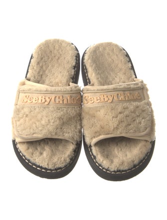 See by Chloé Shearling Slides