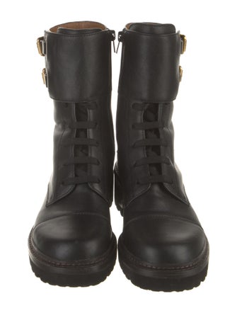See by Chloé Leather Combat Boots