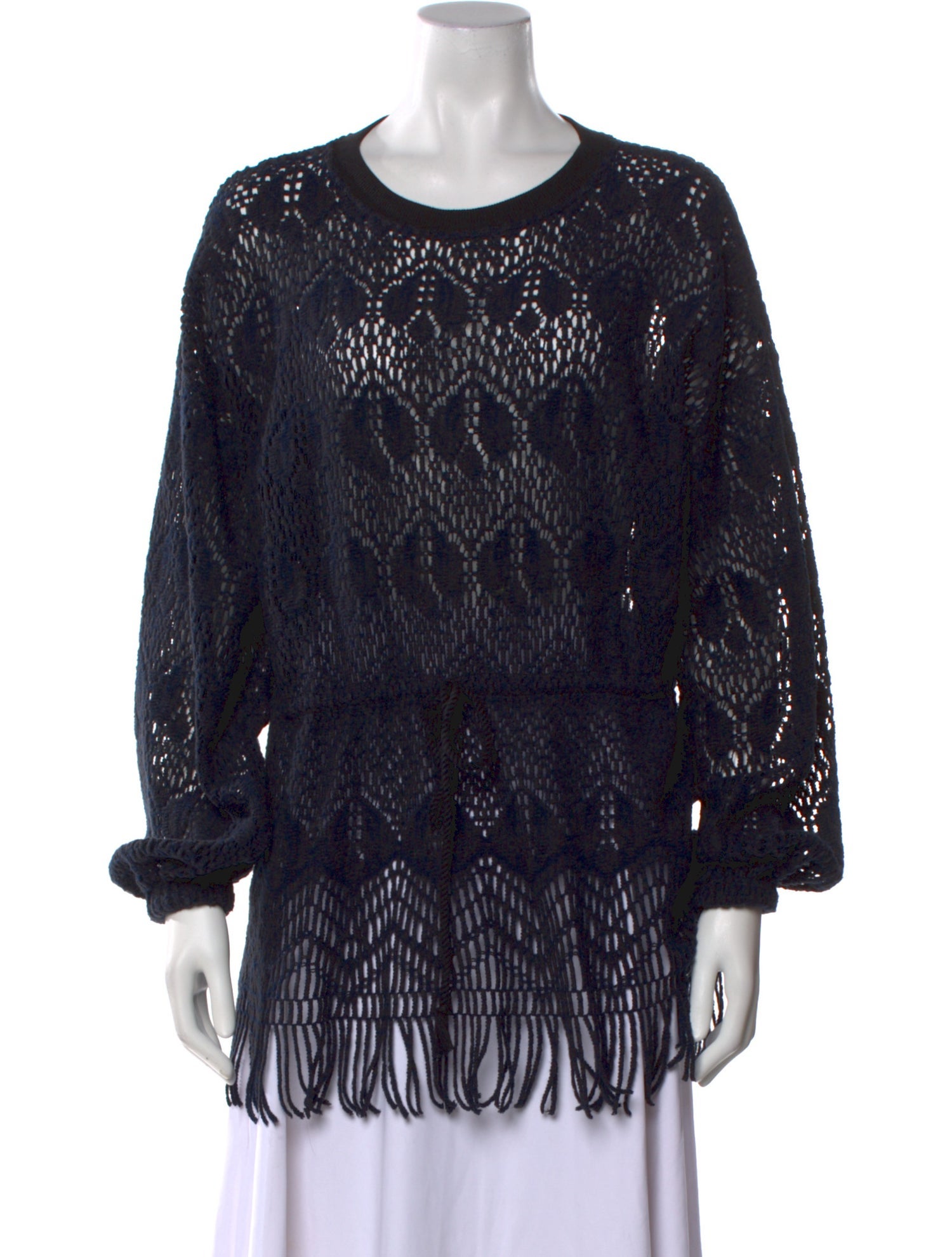 See by Chloé Patterned Scoop Neck Sweater