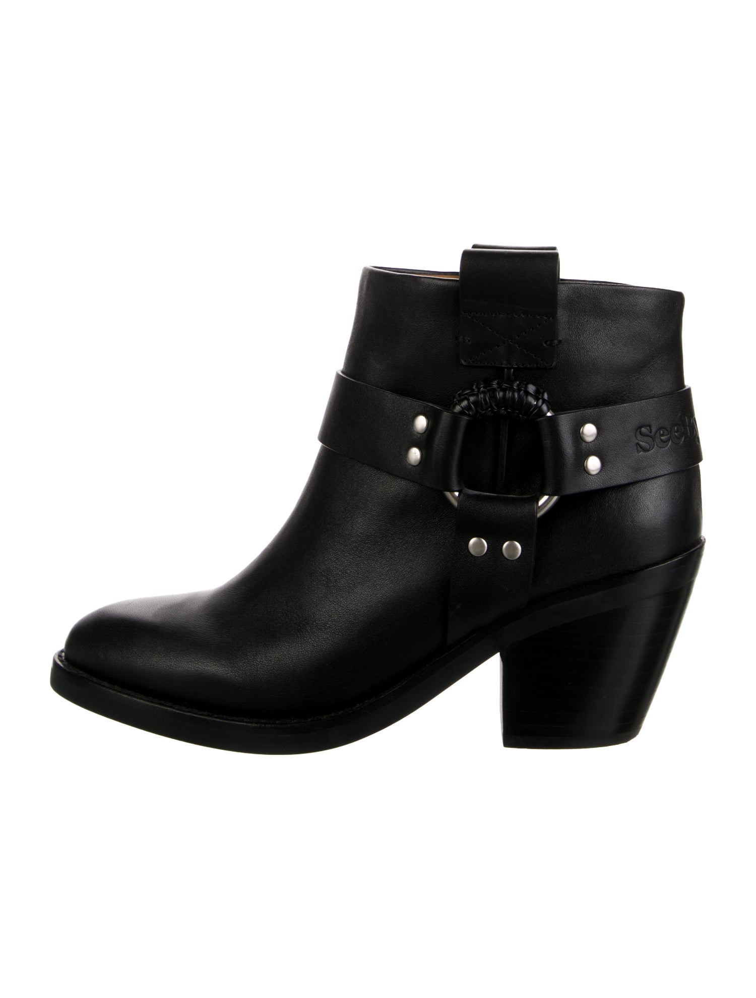 See by Chloé Leather Moto Boots