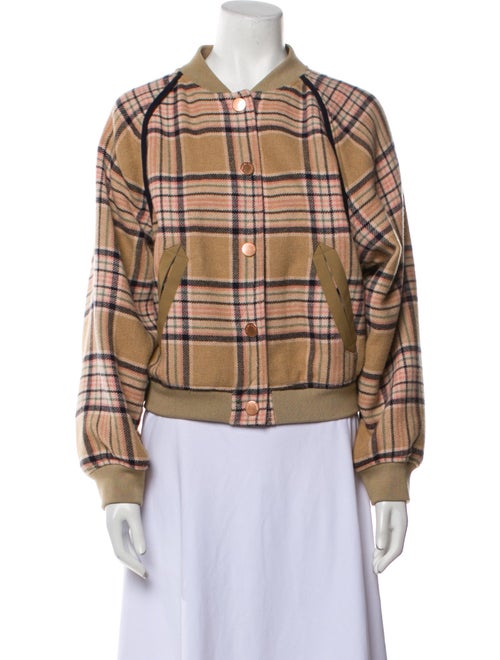 See by Chloé Wool Plaid Print Jacket