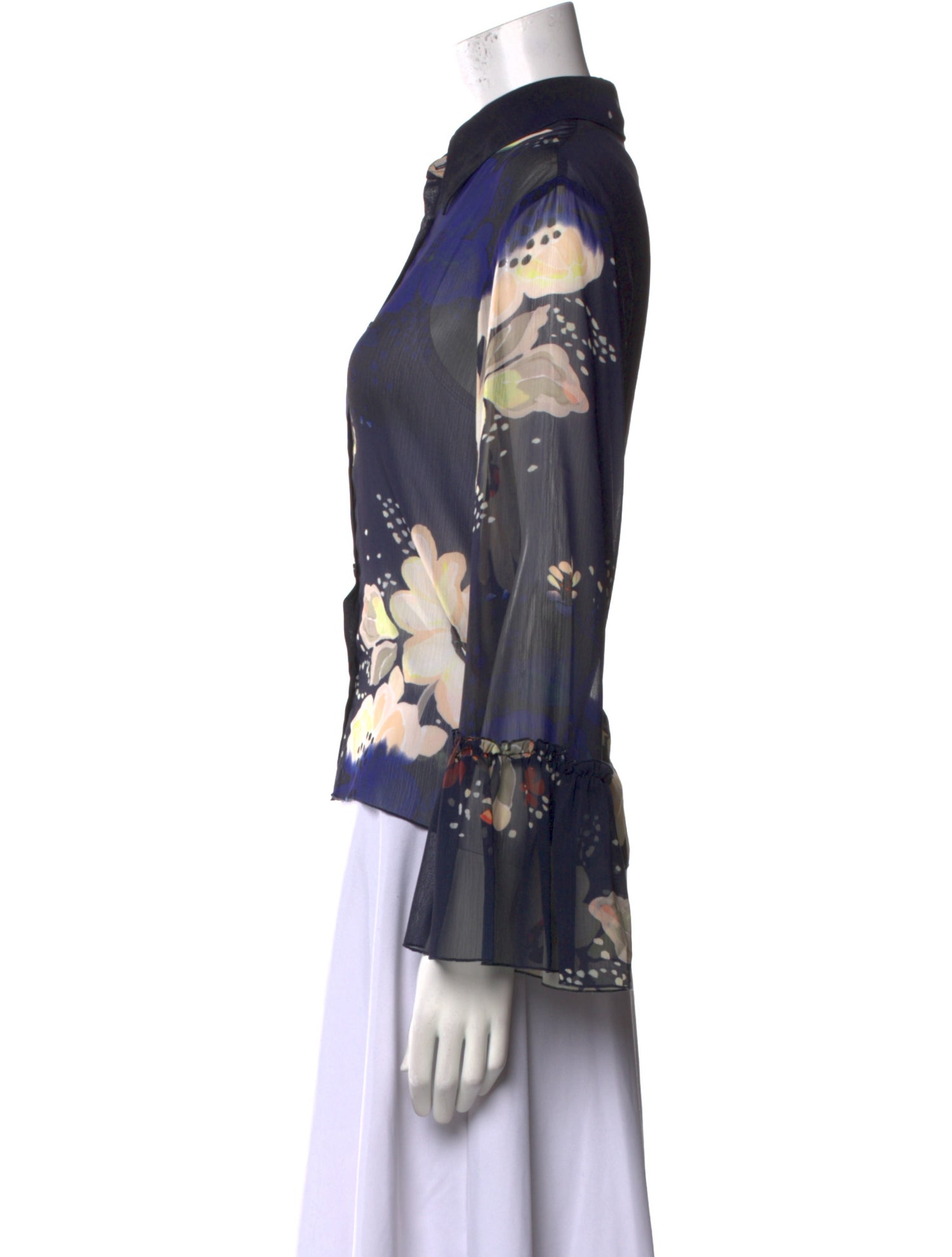 See by Chloé Floral Print Long Sleeve Blouse